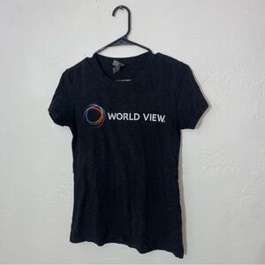 Women’s T Shirt Soft Stretchy Medium Dark Heather Gray Perfect for Upcycling